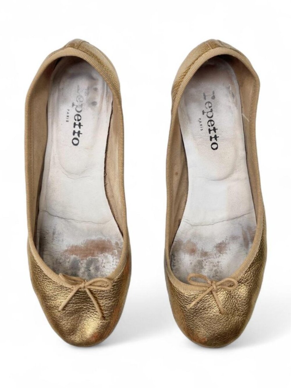 Repetto Camille Metallic Heels in Gold - Size 38 EU/7.5-8 US